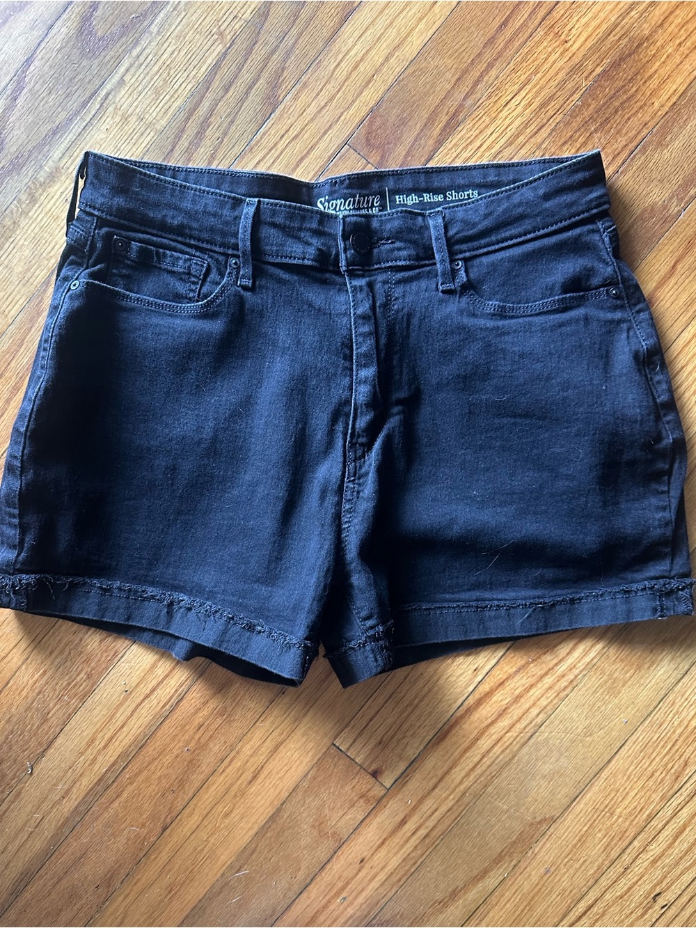 Signature by Levi Strauss Black High-Rise Denim Shorts